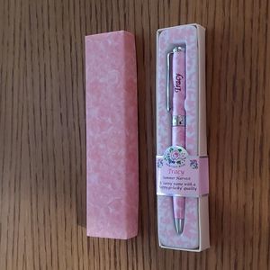 Marie-Chantal Boxed Pen in Pink, Customized for Tracy